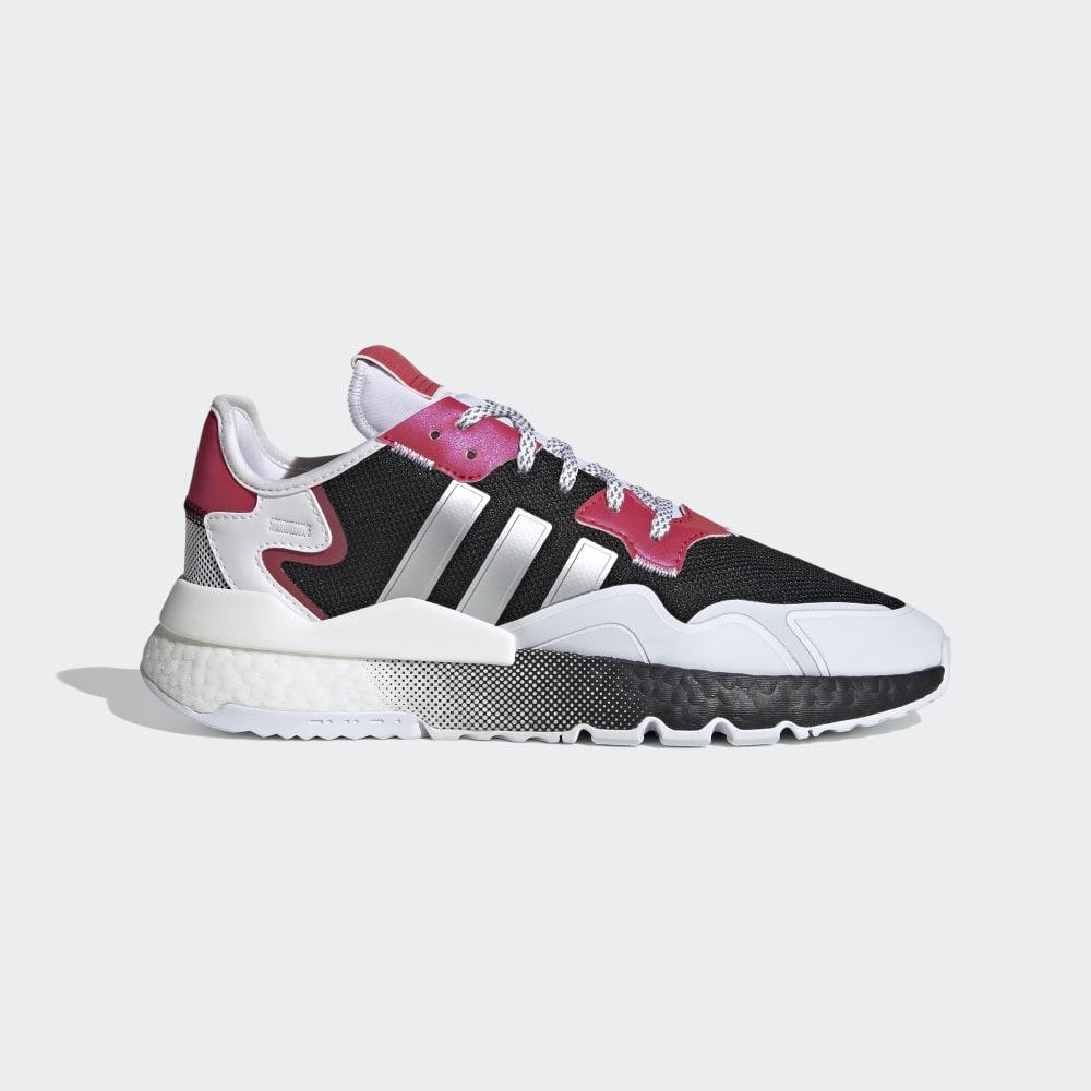 Originals Adidas Nite Jogger Barbati Romania - Negrii/Argintii Metal/Albi EF5402